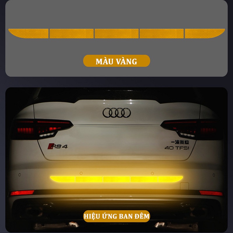 Bộ 5 Miếng Dán Phản Quang Cảnh Báo Dán Đuôi Xe Ô Tô