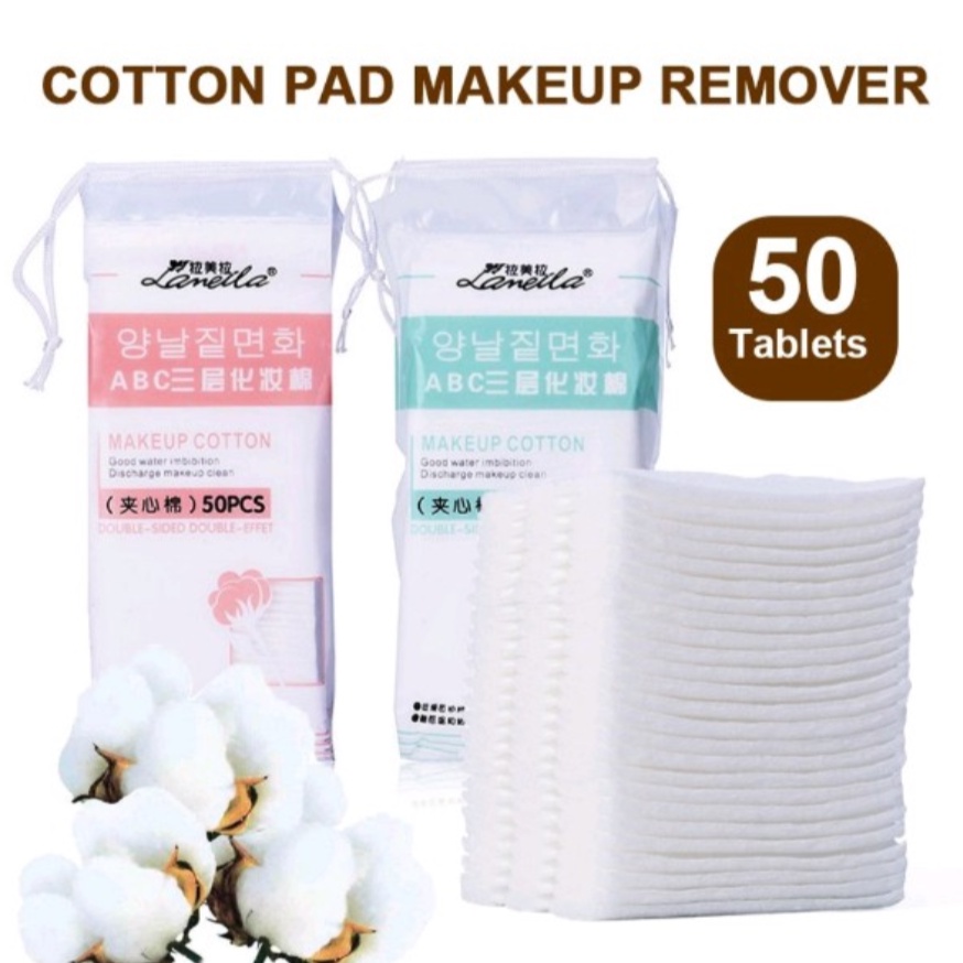 Gói 50 bông tẩy trang Cotton Pads/Laneila