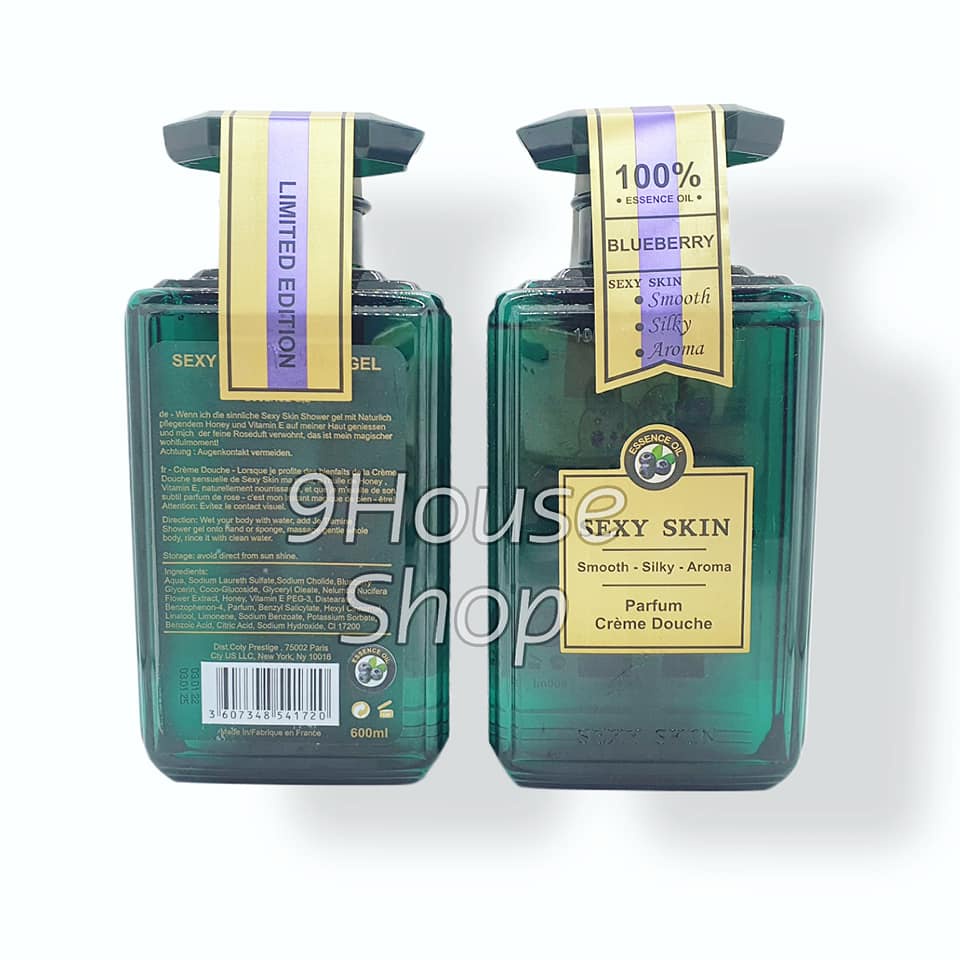 01 Chai Sữa Tắm Hương Nước hoa Sexy Skin 100% Essence Oil 600ml