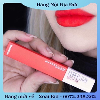 Son kem lì Maybelline Super Stay Matteink tông đỏ san hô mã 25