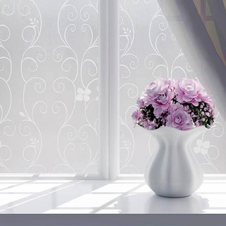 Decal Dán Kính Hoa Dây Trắng