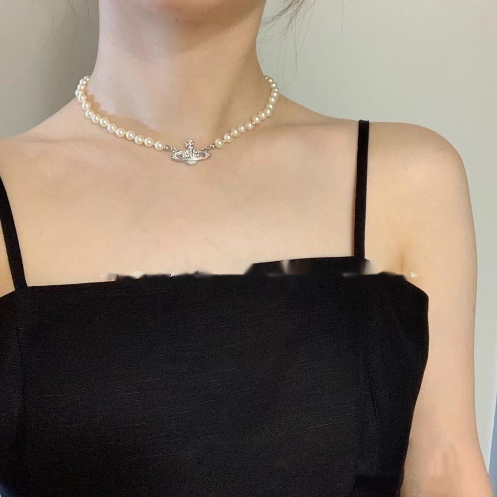 Vòng Cổ Đính Hạt Ngọc Trai Thời Trang