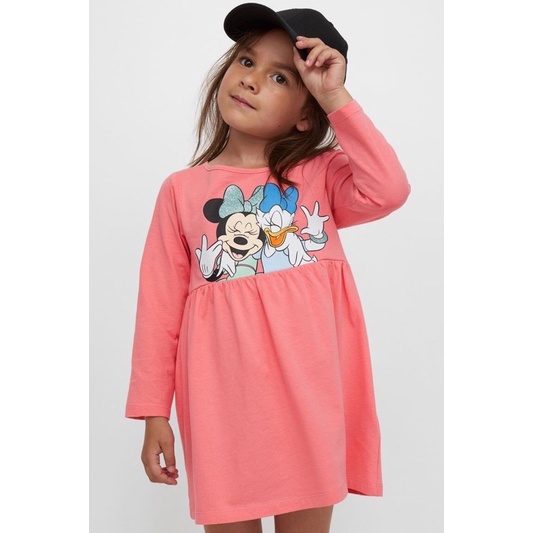 Váy thu đông dài tay HM xuất dư cho bé gái size nhí nhỡ đại từ 1-10y