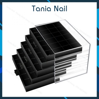 Khay mica 5 tầng 120 ô đựng phụ kiện nail trang sức đá charm