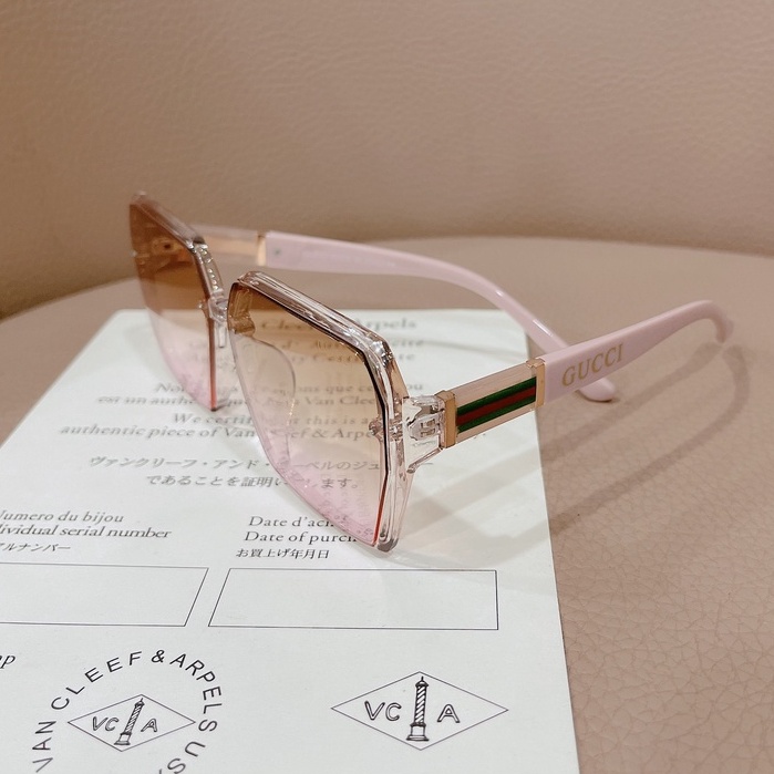 Kính mát nữ Guccci thời trang cao cấp kính râm dáng vuông cá tính tròng Polarized chống va đập chống tia UV