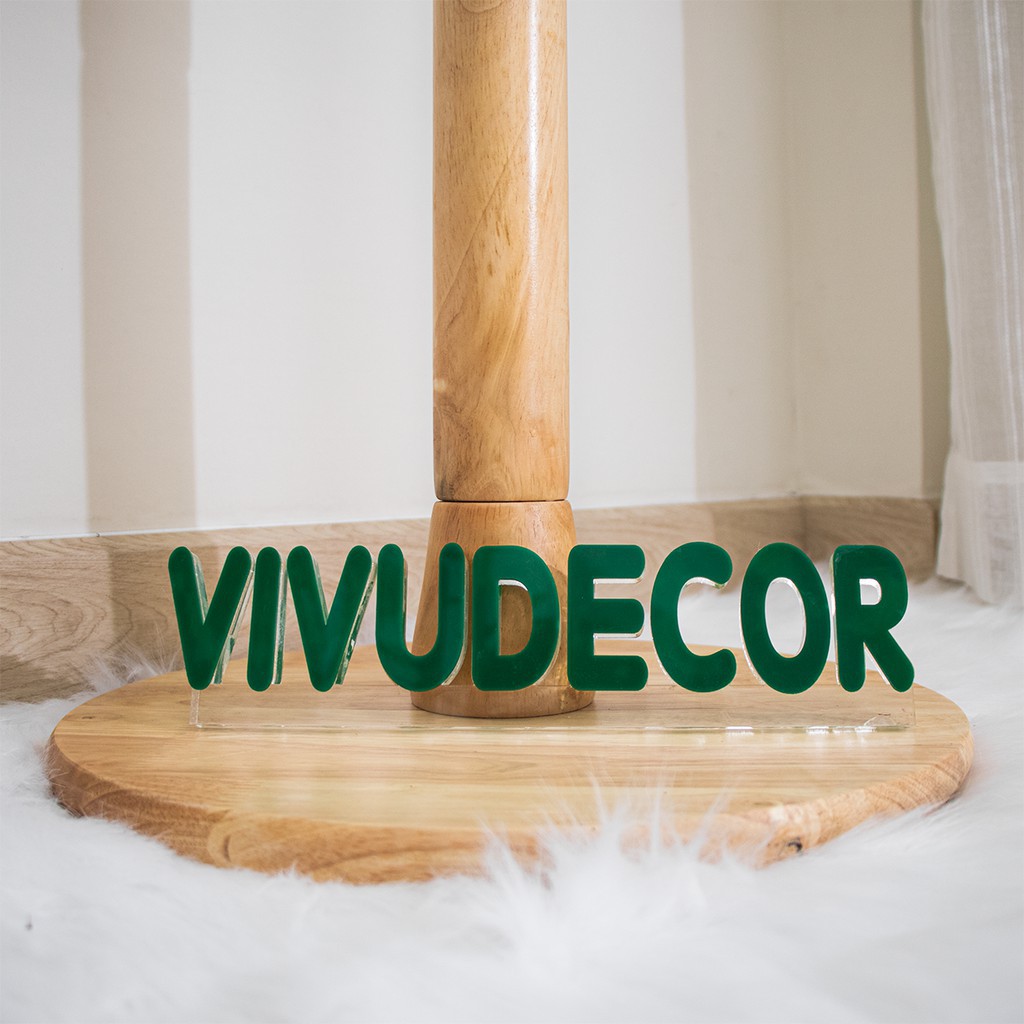 Móc treo quần áo Vivudecor gỗ đứng decor trang trí phòng ngủ nhà 8 nhánh màu tự nhiên SK