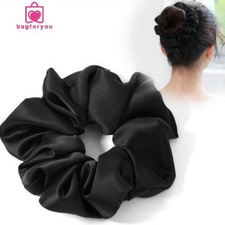 Cột tóc vải Scrunchies màu đen