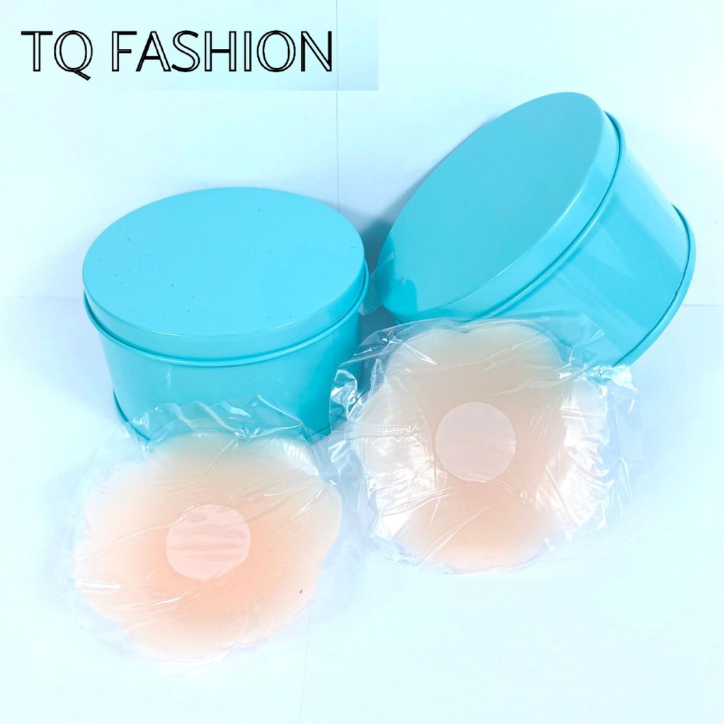 Miếng Dán Ngực Hộp 5 Cặp Fashion FREESHIP Miếng Dán Ti Sillicon dùng nhiều lần dính cực chắc 999 alohashop91