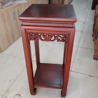 Đôn vuông gỗ gụ giác cao 70cm