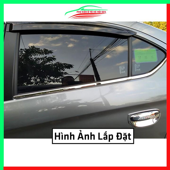 Bộ nẹp viền chân kính inox Attrage 2015-2023