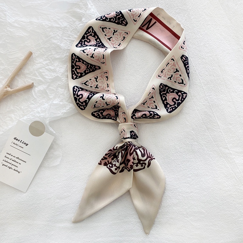 [Hàng Mới Về] Khăn Choàng Cổ Dài Vải Lụa Mỏng Nhỏ Nhắn Cá Tính Thời Trang Mùa Hè Cổ Điển Thơm Hàn Cho Nữ