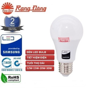 Bóng đèn LED BULB 12W,15W, 20W, 30W Rạng Đông, Chip LED SAMSUNG