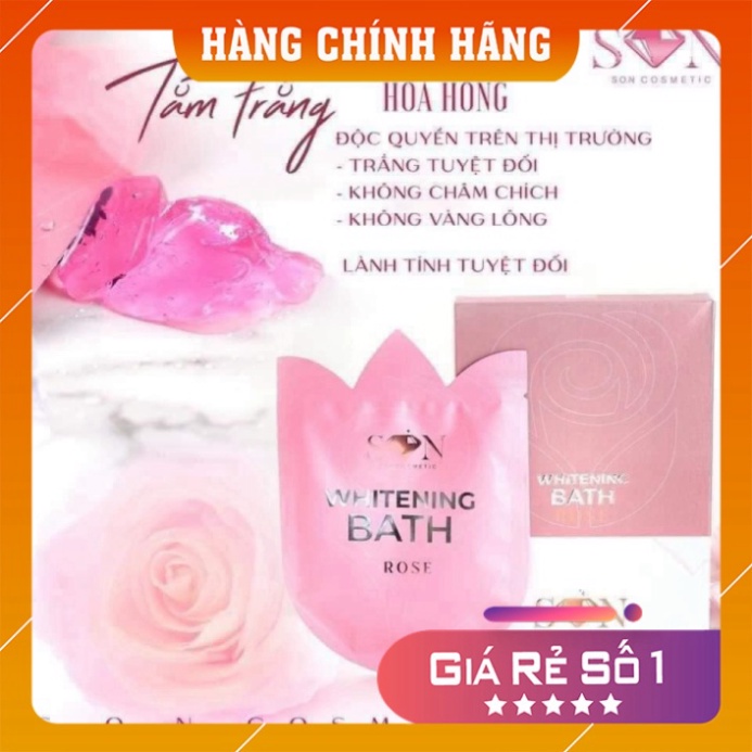 Tắm Trắng 𝑭𝒓𝒆𝒆𝒔𝒉𝒊𝒑 Tắm Trắng Body Hoa Hồng Son Group WHITENING BATH ROSE [Chính Hãng]