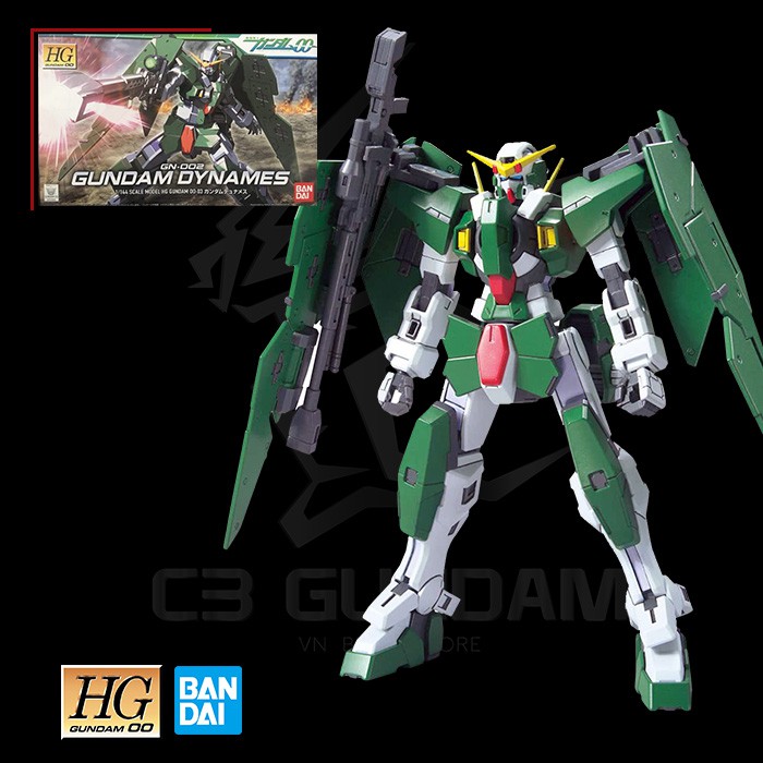 MÔ HÌNH GUNDAM BANDAI HG 1/144 GN-002 GUNDAM DYNAMES HG00 GUNDAM OO