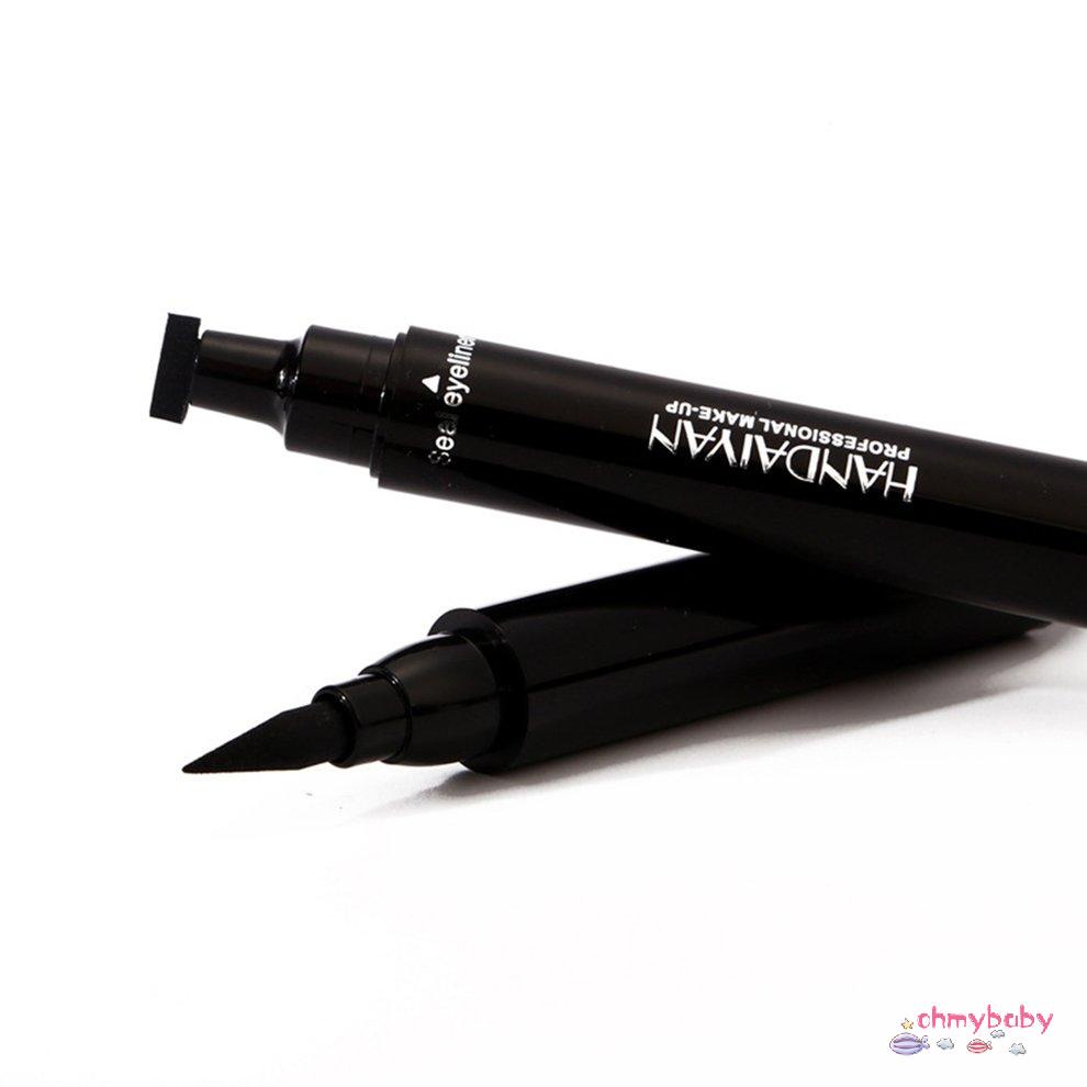 HANDAIYAN Kẻ mắt hai đầu không thấm nước Kẻ mắt đen Triangle Seal Eyeliner [8/10]