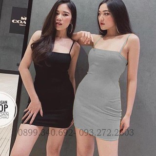 Đầm Body Hai Dây Ngang