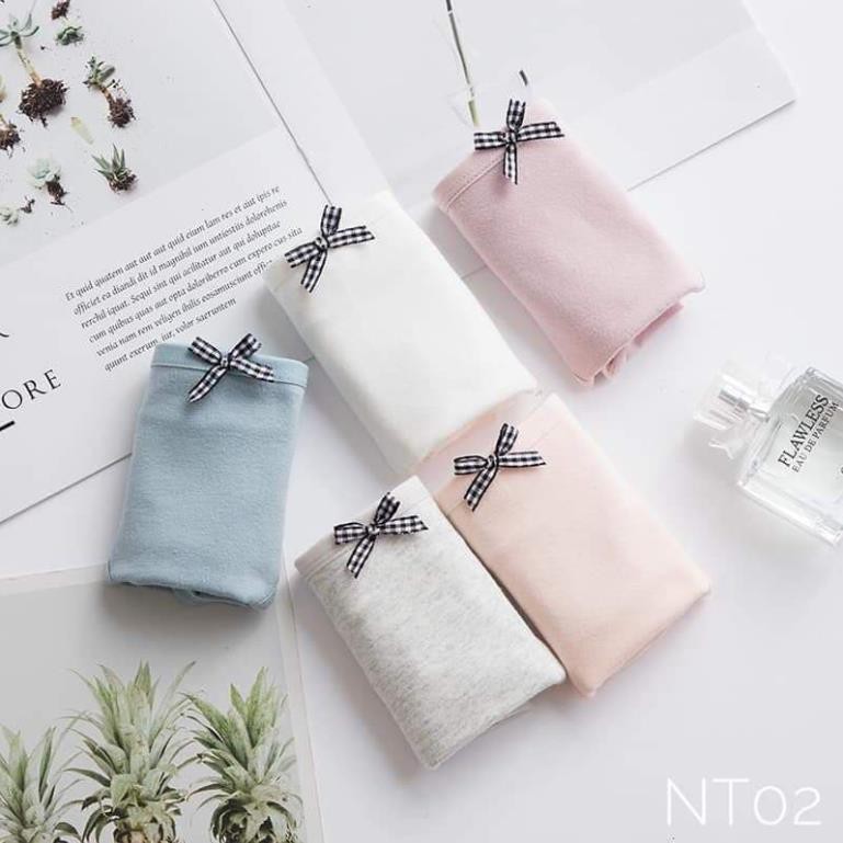 Quần Lót Nữ Cotton Loại 1 Kháng Khuẩn Siêu Mềm Mịn Thoáng Khí Co Giãn 4 Chiều Đính Nơ Nhỏ Dễ Thương | BigBuy360 - bigbuy360.vn