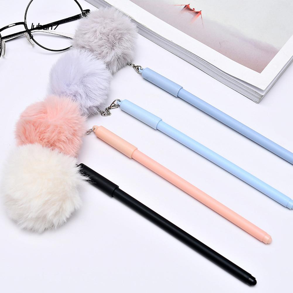 Ốp Điện Thoại Thời Trang Cho LGSZ♥Bút Bi Mực Đen Ngòi 0.5mm Gắn Quả Bông Xinh Xắn