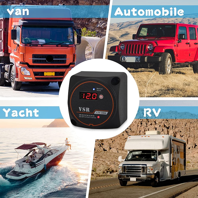 Rơ Le Kỹ Thuật Số Cảm Biến Điện Áp Pin Kép 12V 140A Cho ATV UTV Thuyền Rv