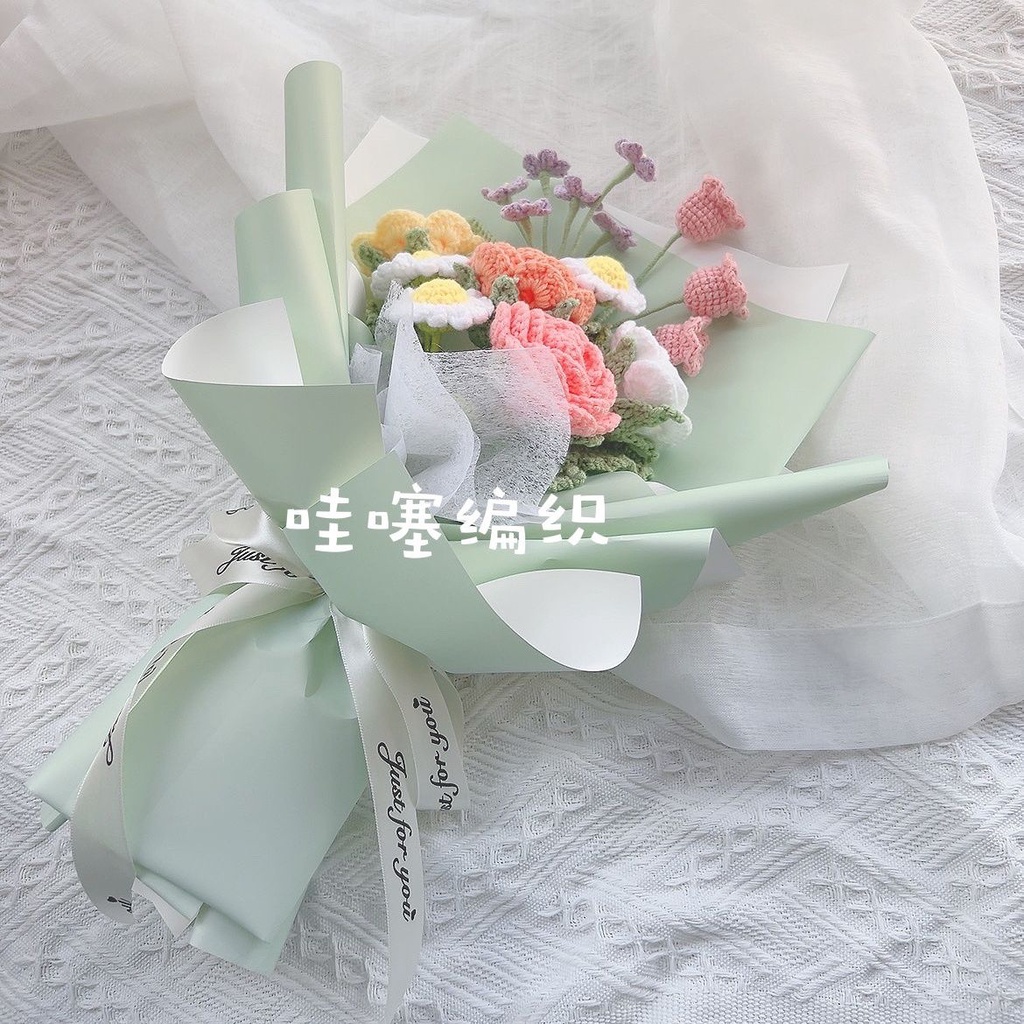 Bó Hoa Hướng Dương Đan Len Thủ Công Sáng Tạo Làm Quà Tặng Valentine Cho Bạn Gái