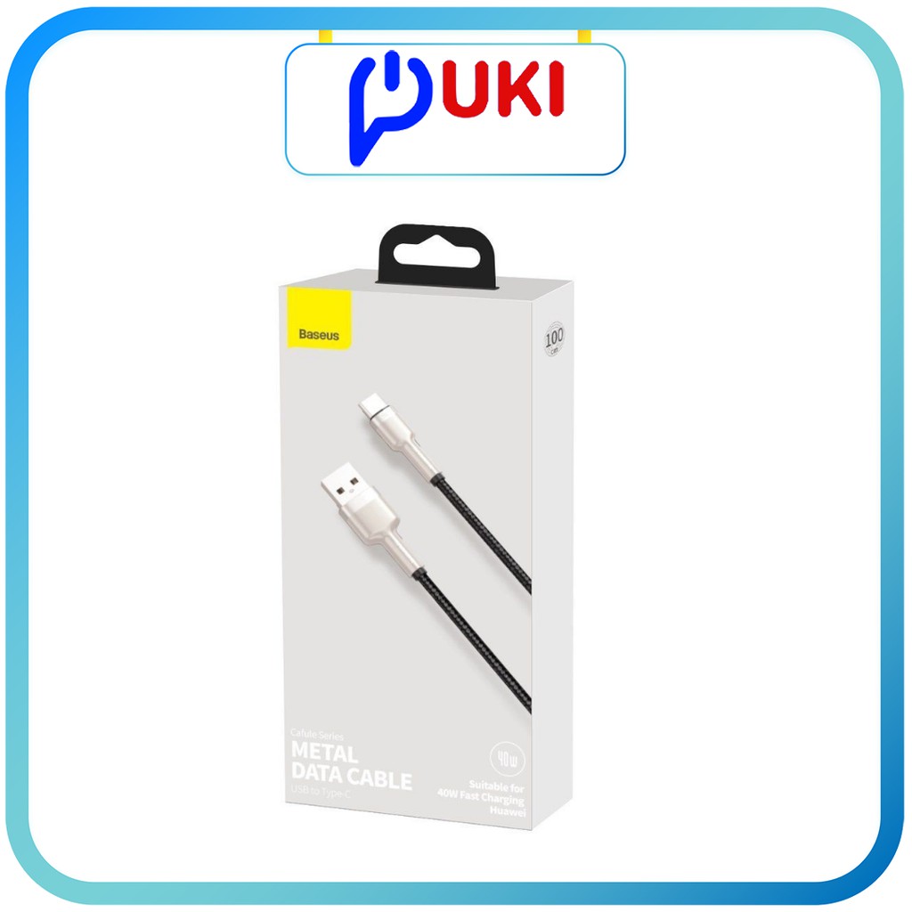 cáp sạc usb type c (USB to Type C) Baseus CALJK-A/B 40W, dây dài 1 và 2m, màu ngẫu nhiên