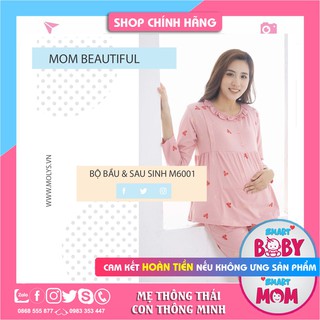 Bộ bầu bộ sau sinh cho con bú m6001 Kéo Khoá Ti cổ bèo cực Xinh