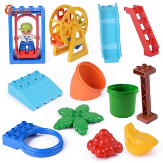 Duplo Tương thích Lego City Khối xây dựng Đồ chơi trẻ em Hoa Quà tặng Mô hình Lá Ống Nho Xích đu Cầu thang Giáo dục