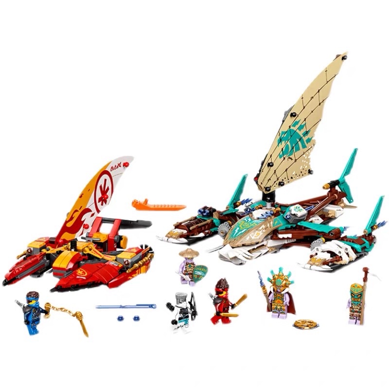 LẮP RÁP XẾP HÌNH NINJAGO 60040- TRẬN CHIẾN TRÊN BIỂN CATAMARAN CỦA KAI