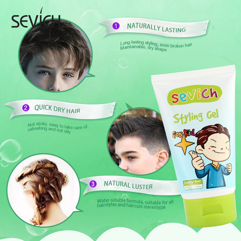 Gel vuốt tóc SEVICH 125ml tiện lợi dành cho trẻ em