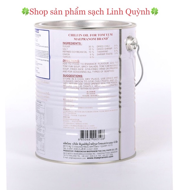 Dầu sa tế 3kg - Nhập khẩu Thái Lan