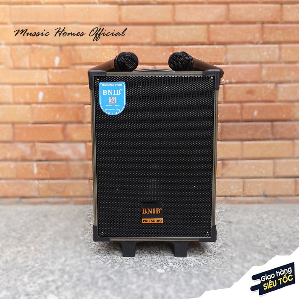 Loa kéo Mini BNIB T8 Bass 20 | Loa Kéo Xách Tay Nhỏ Gọn, Âm Thanh Chất Lượng, 2 tay micro không dây bắt tiếng nhạy