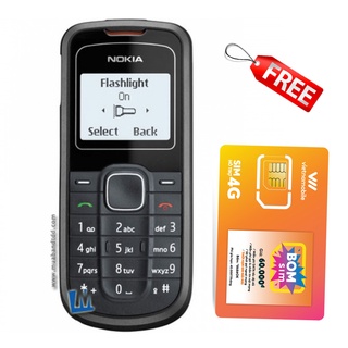 Điện Thoại Cổ Nokia 1200 Chính Hãng Đầy Đủ Phụ Kiện tặng sim 3g 10 số