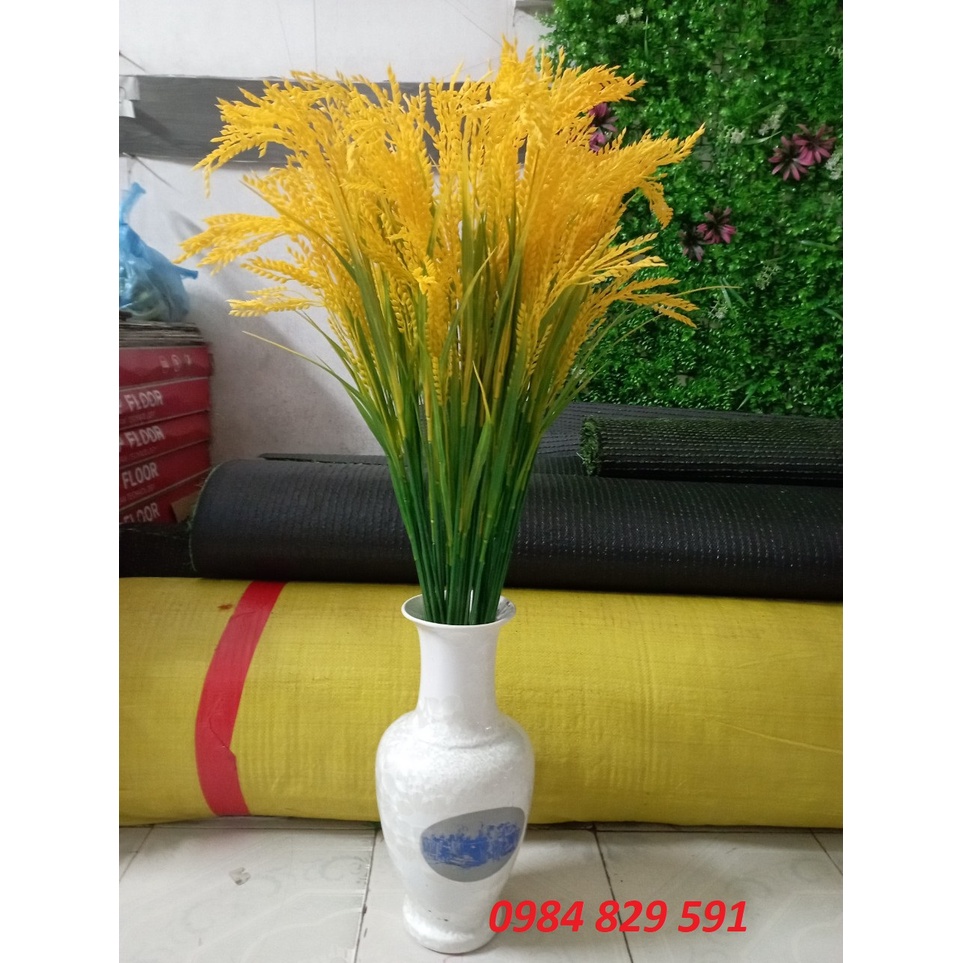 Cành lúa vàng trĩu bông size lớn-bông lúa giả decor