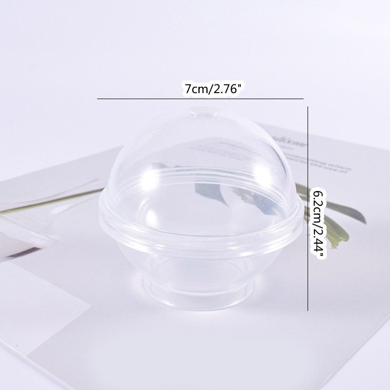 Khuôn Silicon Hình Cầu / Kim Tự Tháp / Vuông / Tròn Bằng Nhựa Resin Trong Suốt DIY