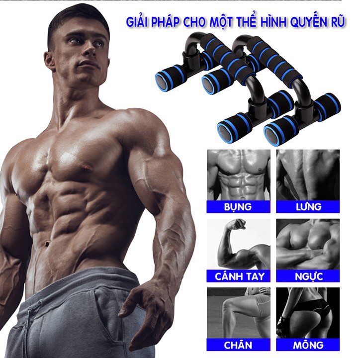 Dụng cụ tập hít đất chống đẩy, Dụng cụ tập Gym thể hình tại nhà, Tập cơ bụng chữ U