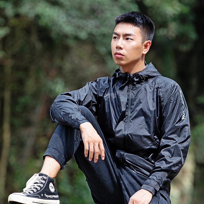 ROCKBROS Áo Khoác Thể Thao Có Nón Phản Quang Thoáng Khí Chống Thấm Nước Cho Nam