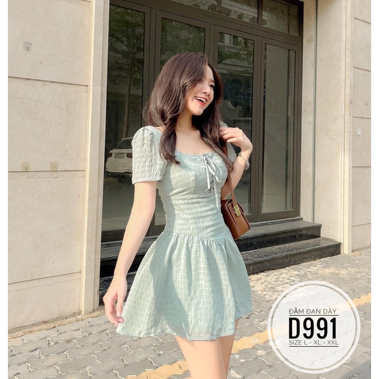 Bigsize Đầm đan dây D991