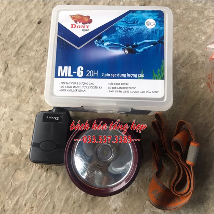 Đèn pin đeo đầu, đèn pin siêu sáng ML6 - Dony
