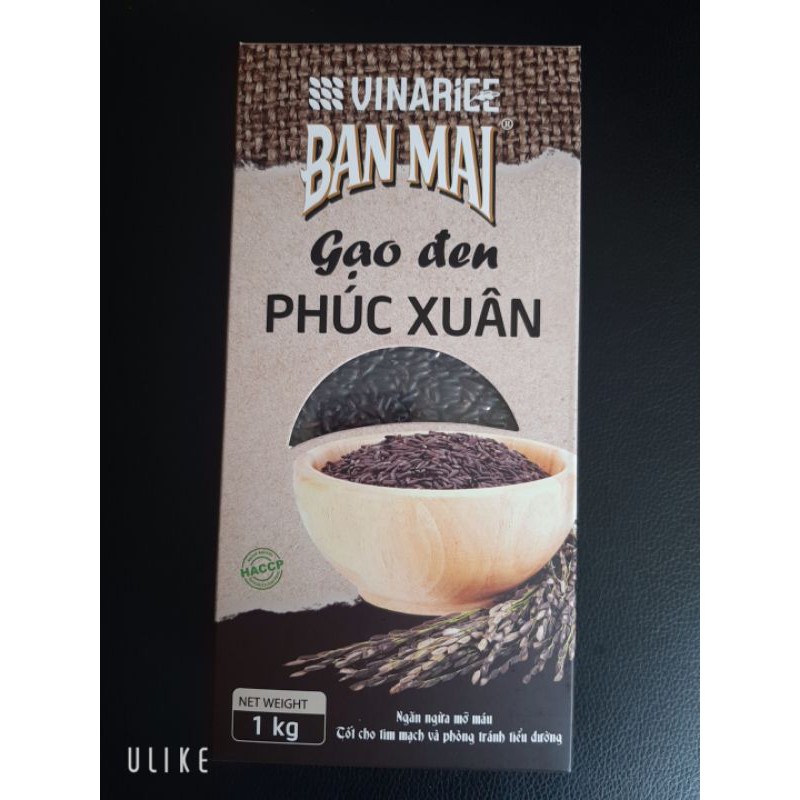 Gạo Phúc Xuân gạo lứt đen 1Kg -Vinaseed- Cơm mềm dẻo, tốt cho tim mạch và tiểu đường, giảm cholesterol, ngăn ngừa mỡ máu