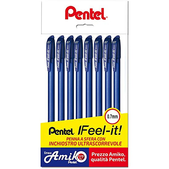 Bút Bi Có Nắp Đậy Nhật Bản Pentel BX427 | Trơn Mượt Không Đọng Mực | Ngòi 0.7mm (Xanh, Đỏ, Đen)