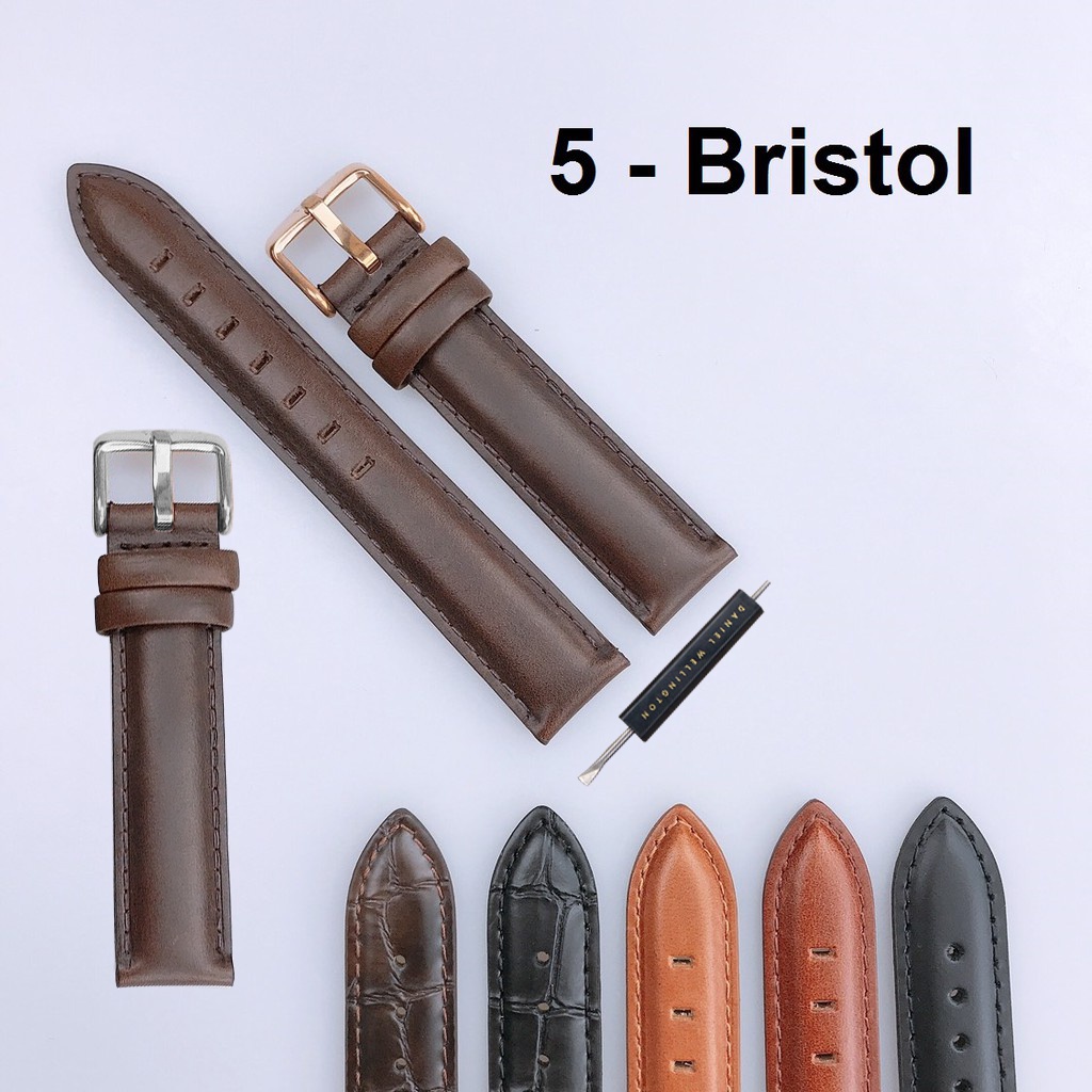 Dây Đồng Hồ Da Nam Nữ Daniel Wellington Khóa Vàng & Bạc Đủ Size DW Chính Hãng - OtisWatch