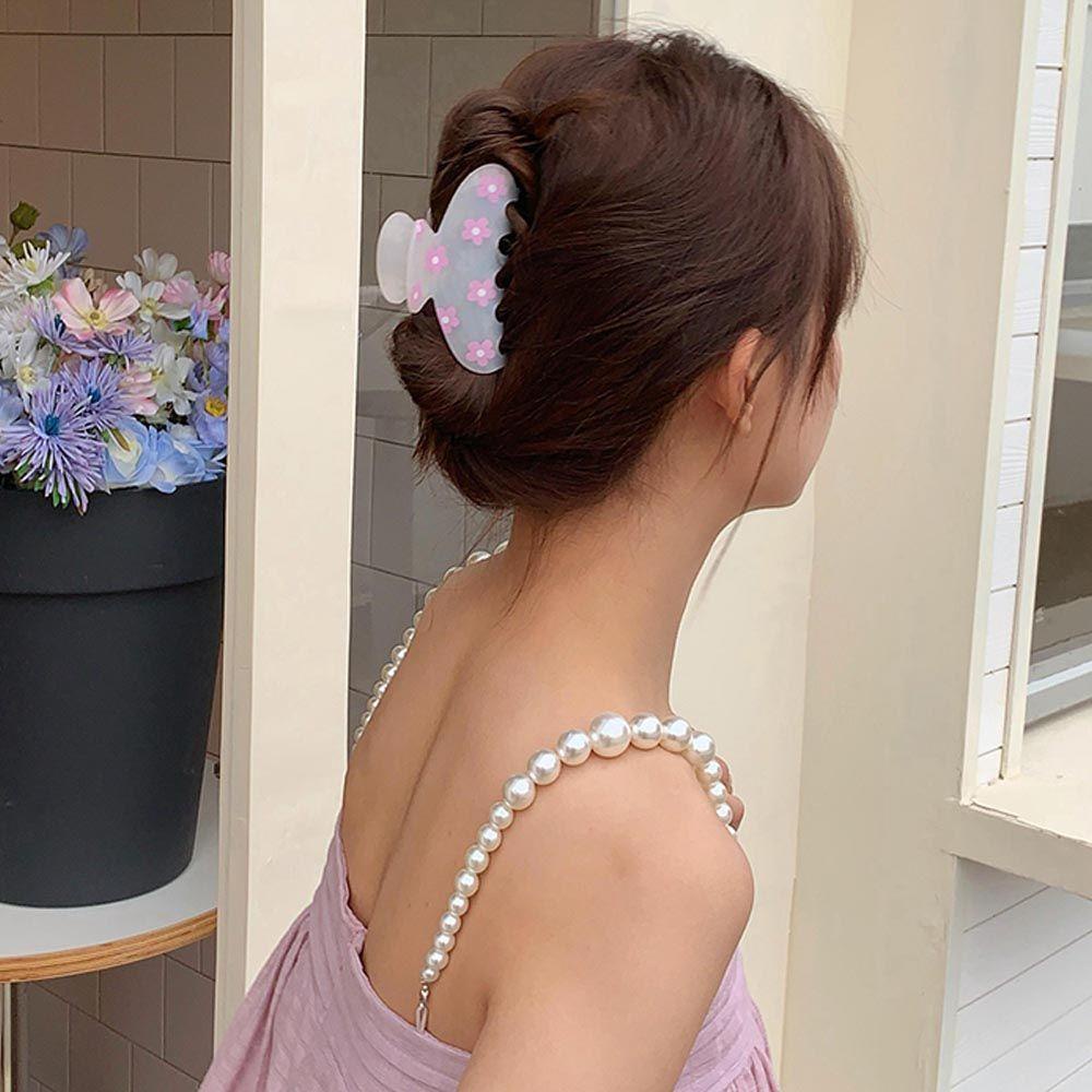 Kẹp Tóc Hình Hoa Tulip / Cá Mập / Trái Tim Bằng Acrylic Thời Trang Cho Nữ WMES15H
