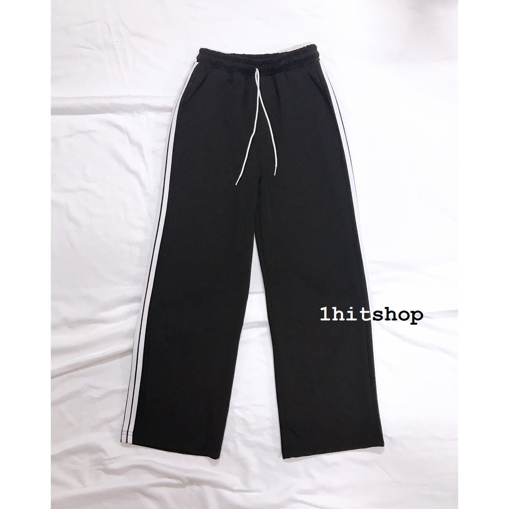 [Mã WASTMAY giảm 15% tối đa 30K đơn 150K] Quần ỐNG RỘNG SỌC Nam Nữ Ulzzang Unisex 1hitshop | BigBuy360 - bigbuy360.vn