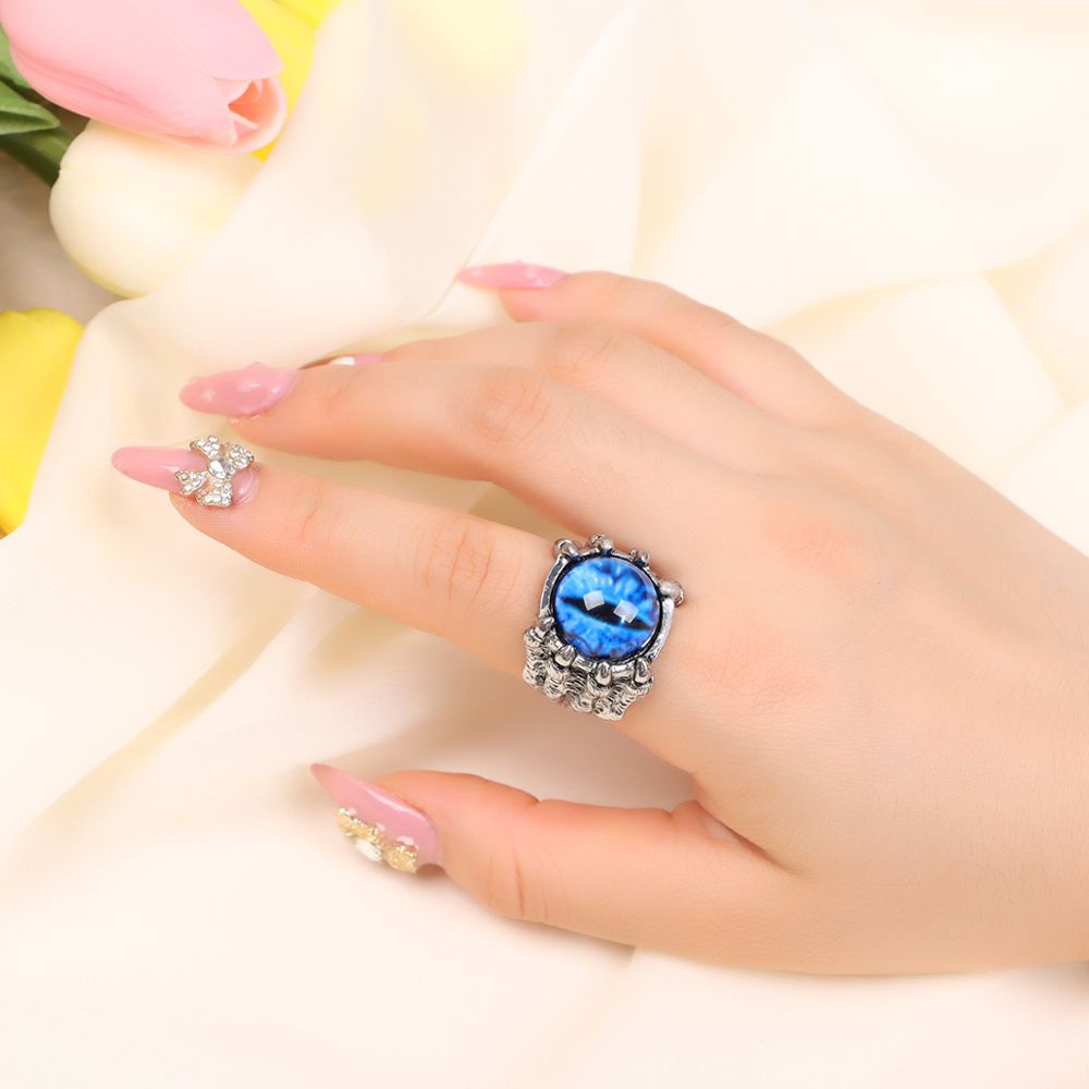 Nhẫn Hình Mắt Rắn / Mắt Nhiều Màu Phong Cách Hip Hop Thời Trang Cho Nam Và Nữ