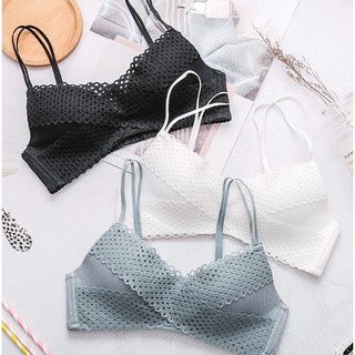 Bộ đồ lót không gọng, kiểu lưới, phong cách Hàn Quốc