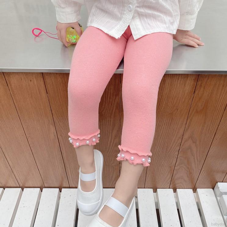 Quần Legging Màu Trơn Cho Bé Gái