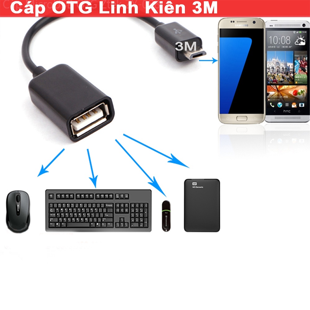 Cáp OTG USB Cái-MicroUSB