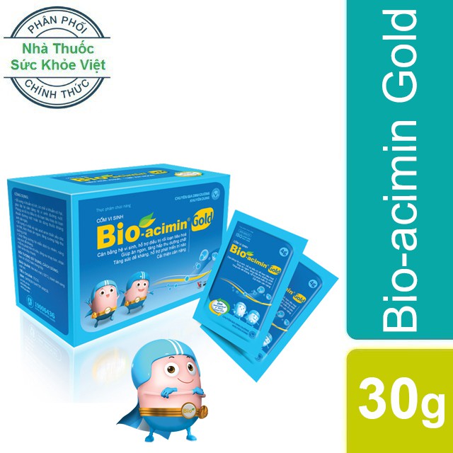 Chính Hãng : Bio acimin Gold - Men tiêu hóa giúp trẻ ăn ngon, cải thiện biếng ăn, giảm táo bón, tiêu chảy, đầy hơi