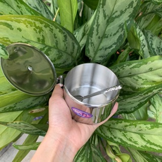Hủ đựng gia vị inox 8.5 cm bộ sét 3 cái
