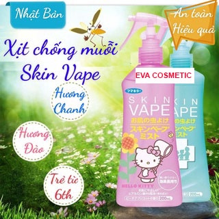 Xịt chống muỗi và côn trùng Skin Vape Nhật Bản 200ml Chống muỗi cho bé và người lớn suốt 8h